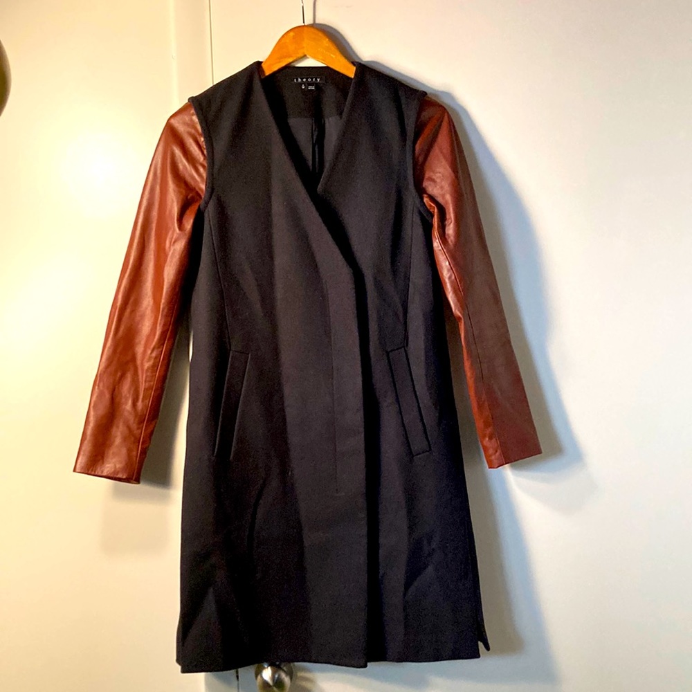 Theory brown and black coat, size P/TP